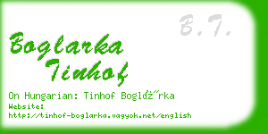 boglarka tinhof business card